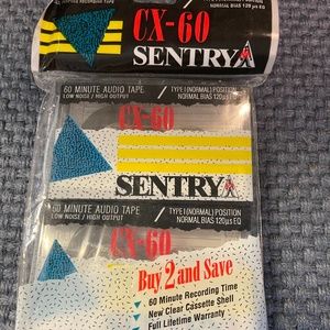 Sentry CX-60 2 pack cassette tapes 60 minutes NEW